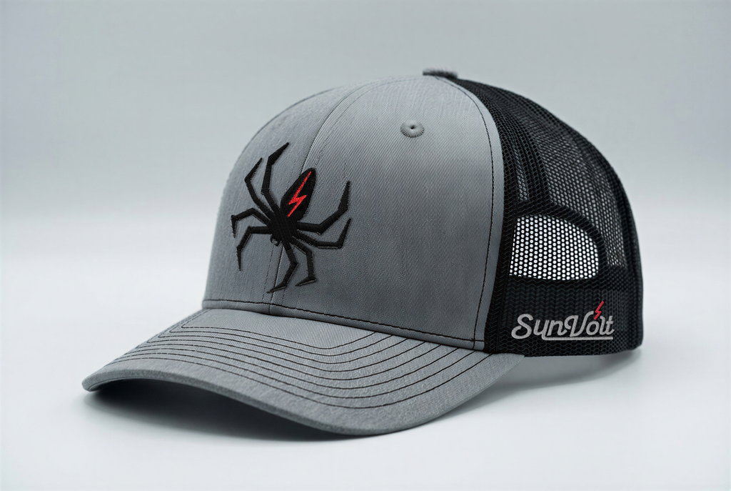 Gray & Black Spider Hat