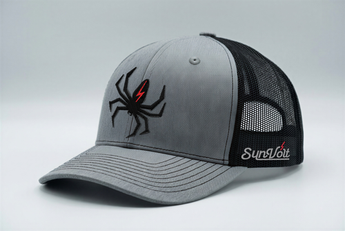 Gray & Black Spider Hat