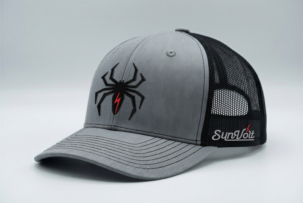 Gray & Black Spider Hat