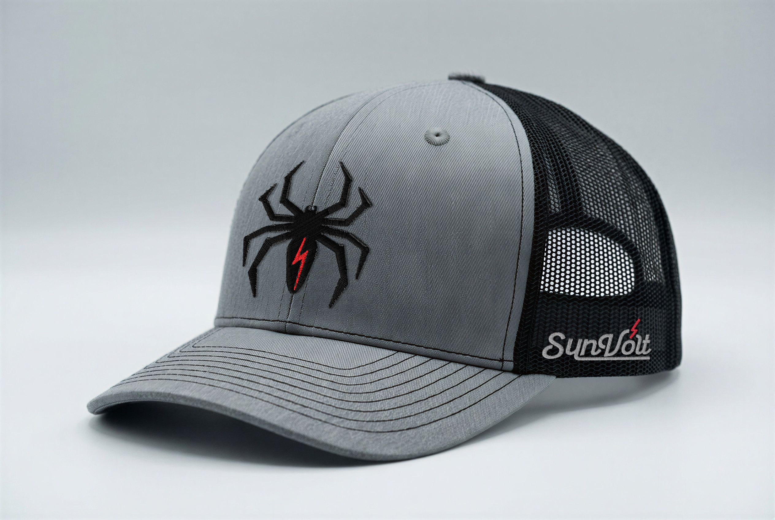 Gray & Black Spider Hat