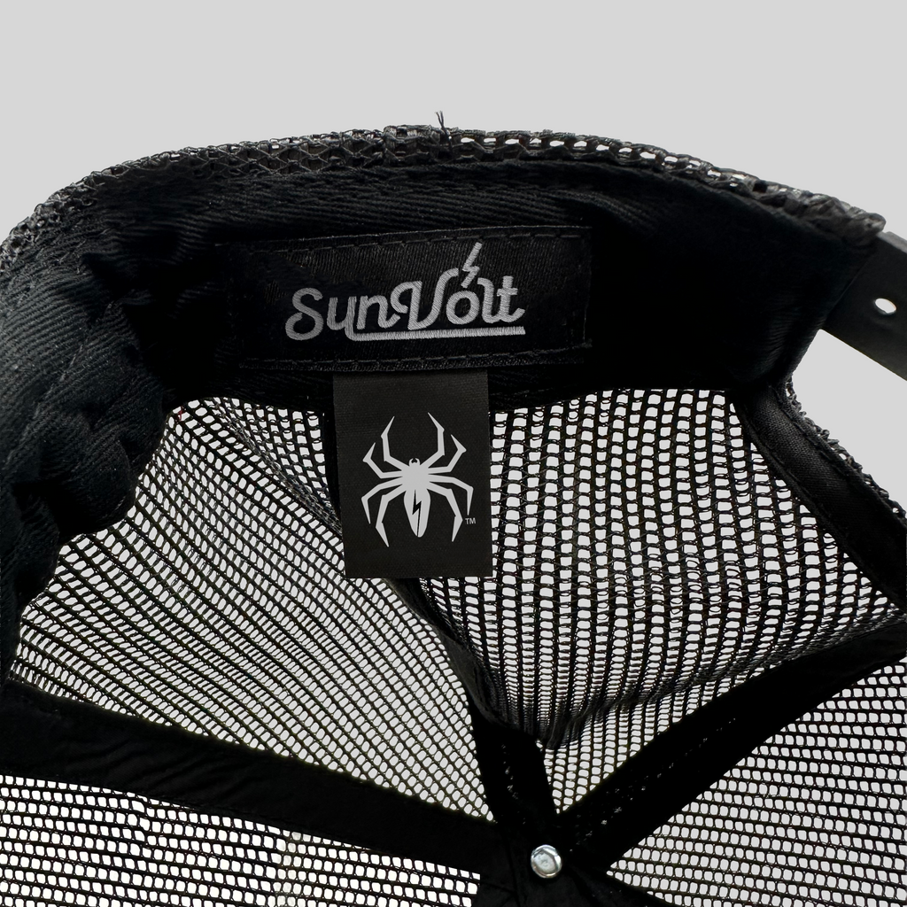Gray & Black Lightning Spider Hat