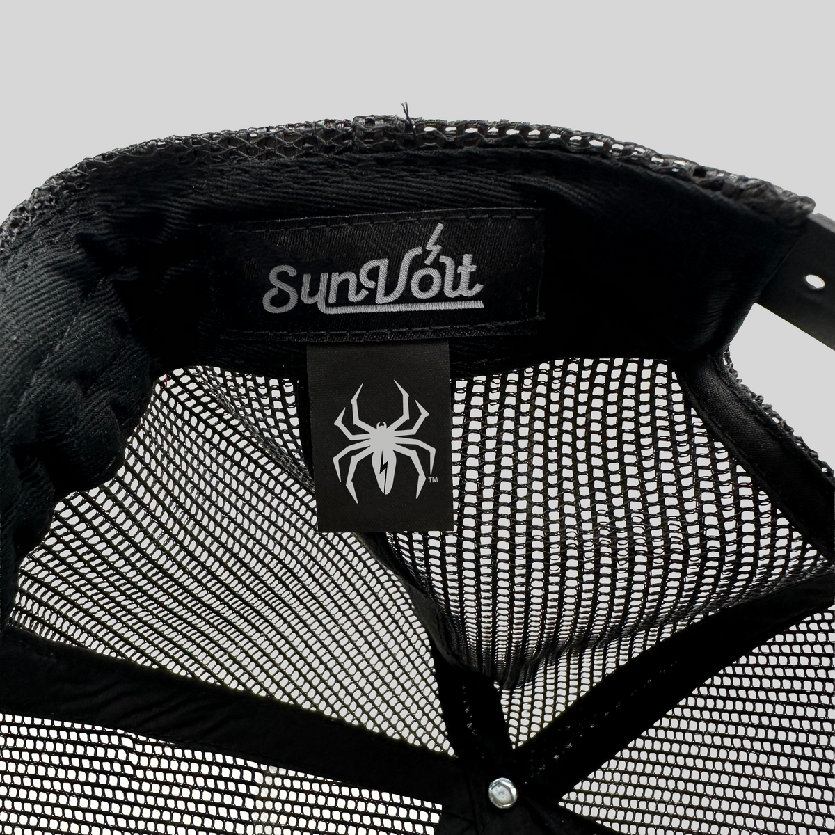 Gray & Black Lightning Spider Hat