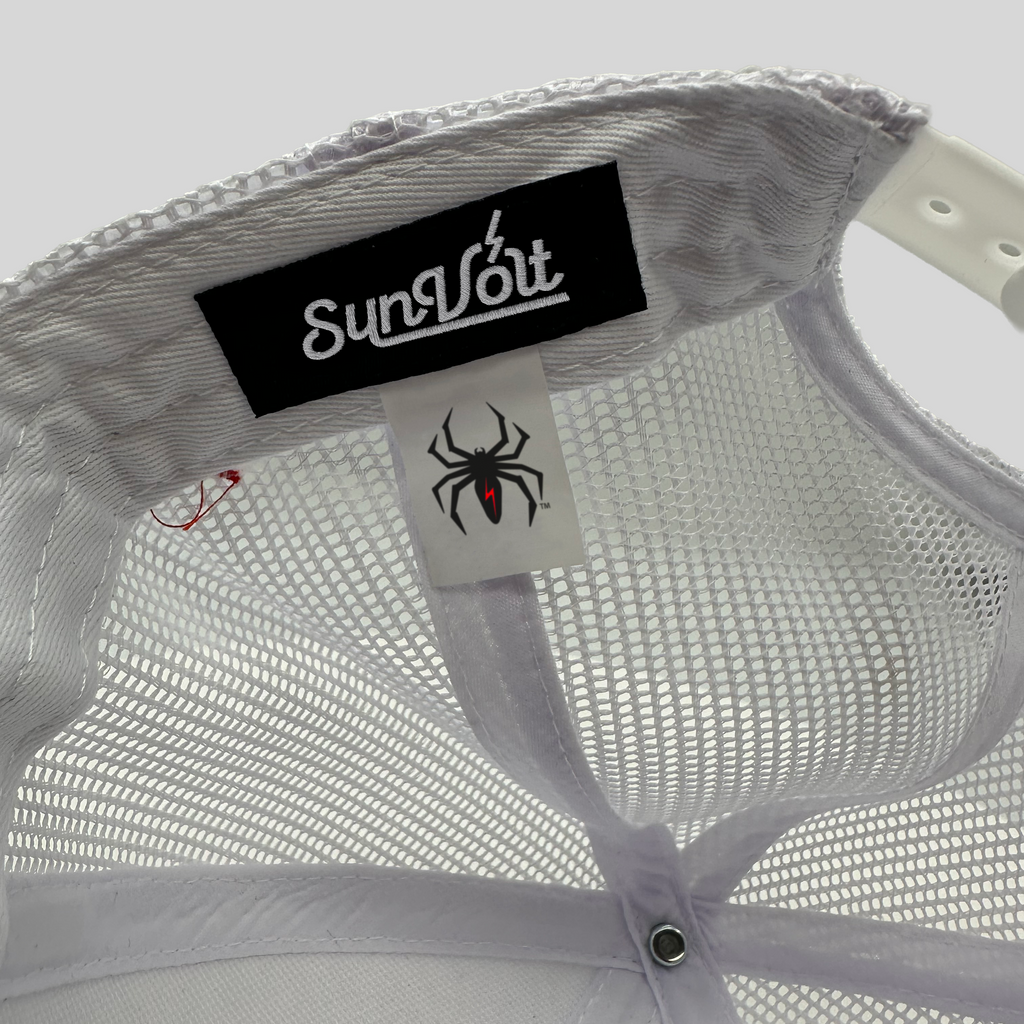 Gray & White Lightning Spider Hat
